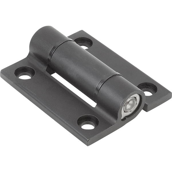 Hinge W. Detent 55X67, Aluminum Black Anodized, A1=38, B1=48